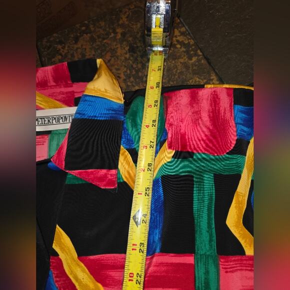 Vtg 80s Multicolored Geometric Button Down Shirt Art To Wear Peter Popovitc Read - Picture 5 of 9